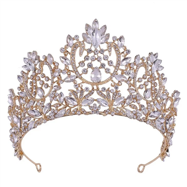 Crystal Wedding Hair Accessories Bride Pageant Tiaras Crowns For Queens