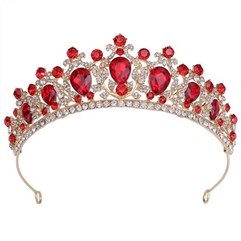 Online dobavljač Vjenčanje kruna Tiara Crvena za vjenčanja